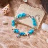 Pulsera Transparente de Piedra Natural Estilo Nuevo Transfronterizo Europeo y Americano, Pulsera Versátil de Verano con Piedras Transparentes, Concha, Estrella de Mar, Tortuga al por Mayor
