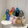 Bolso Cruzado Pequeño de Pana Estilo Coreano de Nicho Peludo de Moda Otoño e Invierno 2025 Bolso de Mano Bolso Tote