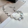 Pulsera de plata de ley s925 estilo coreano estilo coreano de alta gama sentido de la minoría sentido del color cara sonriente con cuentas 2023 nuevo para mujer
