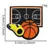 Patch Bordado Personalizado de Desenho Animado de Jogo de Basquete Série Esportiva Patch Decorativo Emblema Bordado Acessórios para Roupas com Suporte Adesivo