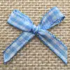 Al por mayor En stock Accesorios de moños de cinta a cuadros pequeños de 2 pulgadas para lencería, empaque de ropa interior, decoraciones de cajas de regalo y moños