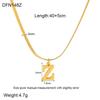 Popular Transfronterizo Europeo y Americano Collar de 26 Letras Estilo Simple Acero Inoxidable Chapado en Oro de 18K Cadena de Clavícula de Hueso de Serpiente Plana Versátil para Mujeres