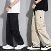 Pantalones de trabajo estilo americano, corte holgado para hombre, pierna recta, nueva colección 2026, pantalones largos retro, pantalones casuales multibolso para hombre, estilo primavera/otoño