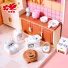 Oso de Dibujos Animados Suministros de Cocina Artificiales Pequeños Accesorios de Resina Casa de Muñecas para Niños Decoración DIY Pequeños Adornos de Escritorio