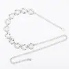 Cadena de Cintura Metálica Estilo Europeo y Americano Transfronteriza para Mujer, Cinturón de Cadena Gruesa con Textura Martillada de Alta Gama, Accesorio de Cintura de Moda para Vestido, Cadena para Pantalones