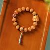 Pulsera de cuerda tejida a mano de estilo étnico artístico de moda nacional hecha a mano, con cuentas de Bodhi de diamante de colores de la suerte y una linda pulsera de mascota linda