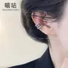 Xigu E0753 Plata S925 Estrella de Cuatro Puntas Circonita Clip para Oreja Clip para Hélice de Oreja Personalizado para Mujer Estilo Coreano de Gama Alta Estilo Ins