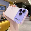 Funda para Teléfono Móvil Iphone17 de Color Contrastante con Ventana Grande, Cubierta Completa, Tacto Suave, Gelatina Translúcida de Silicona, Funda Suave 16Promax