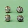 Plata de Ley S925 Cuentas Espaciadoras Estilo Xizang Cuentas para Cintura para Joyería con Cuentas Patrón Estrella Luna Semilla de Pasión Cuentas Superiores Cuentas Sueltas Accesorios