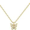 Colar de borboleta de prata esterlina S925 feminino com zircônia incrustada banhado a ouro 14K europeu e americano, nicho de venda quente, Amazon, novo, venda quente