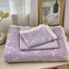 Colcha de Verão Fresca de Algodão Aeróbico Classe A Fio Duplo para Mãe e Filho 100% Algodão com Ar Condicionado Conjunto de 4 Peças Verão Pequeno Fresco Fino 3