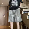 2025 Verano Nuevo Diseño Tie-Dye Shorts para Hombre Streetwear Guapos Pantalones de Playa Estampados Sueltos de Cinco Puntos Modernos