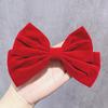 Outono e inverno novo veludo grande laço headwear estilo coreano high-end elegante internet celebridade acessórios de cabelo topo clipe grampo de cabelo clipe lateral