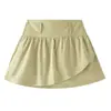 Falda Corta de Algodón Tencel Estilo Academia para Mujer, Talla 26, Nuevo Modelo de Verano, Shorts Falda Asimétricos Blancos Opacos, Falda Media Corta de Corte A
