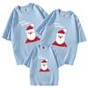 Venta rápida de ropa para padres e hijos de algodón fino de producción propia de Papá Noel de Año Nuevo, ropa con estampado de clase, camiseta de manga corta con cuello redondo para niños, venta al por mayor