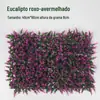 Parede de Planta Simulada Colorida Eucalipto Verde Parede de Planta Grama Sintética Plástico Fundo Parede de Flores Decoração de Grama Artificial para Fotografia