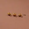 Accesorios Antiguos Vietnamitas de Oro de Arena Alta Retención de Color Cuentas Espaciadoras Colgante de Zirconio Incrustado de Durazno Cadena de Extensión para Pulsera y Collar Joyería DIY