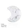 Ornamento de Lua de Cristal Natural de 30mm Decoração Criativa para Mesa de Casa Ornamento Crescente Sem Furo de Jade Ágata