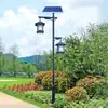 Luces solares para jardín exterior nuevas luces de jardín de paisaje chino parque comunitario iluminación de carretera municipal farolas al por mayor