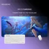 Katixia Alfombrilla de Ratón para Gaming Anime Tamaño Grande Resistente a Manchas Borde Bloqueado Engrosada Antideslizante Oficina Gaming Alfombrilla para Escritorio de Computadora