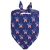 2025 Popular Toalla para Babas de Mascota Bandera Americana Bufanda Triangular Gato y Perro Bufanda del Día de la Independencia Mascota de Amazon Cabeza