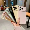 Funda de Teléfono Lateral con Forma de Corazón, Corazones de Burbuja y Ventana Grande, se Transforma Instantáneamente en una Funda de iPhone de Color Sólido con 17 Corazones