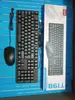 Bajeal T19B Teclado y Ratón USB para Computadora Set Diseño Delgado y Ligero Oficina de Negocios Portátil