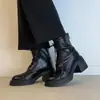 Botas Martin Chuyuji de Punta Redonda con Cordones para Mujer, Botines de Tacón Alto para Otoño e Invierno, Nuevas Botas Slim Estilo Británico 2026
