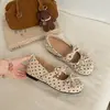 Estilo dulce nuevos zapatos de lunares con lazo 2026 zapatillas de ballet 3cm estilo francés otoño e invierno zapatos para mujer que aumentan la altura