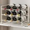 Suporte de Vinho Tinto para Casa Multi-camadas Exibidor de Vinho Armário de Vinho Simples Super Grande Capacidade Suporte de Armazenamento de Garrafas de Vinho Ornamento Criativo