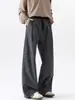 Calça pantalona xadrez retrô para mulheres, nova coleção de outono, cintura alta, modelagem solta, perna reta, calça longa casual, estilo de rua americano, comprimento total