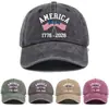 Gorra de Espíritu del 250º Aniversario de la Declaración de Independencia de Estados Unidos, Gorra de Béisbol con Estampado Vintage Lavado, Gorra de Sol para Exteriores
