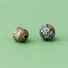 Plata de Ley S925 Cuentas Espaciadoras Estilo Xizang Cuentas para Cintura para Joyería con Cuentas Patrón Estrella Luna Semilla de Pasión Cuentas Superiores Cuentas Sueltas Accesorios