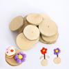 Chip de madera semiovalado palo pequeño al por mayor plato de chip de madera rama jardín de infantes hecho a mano bolsa de material DIY chip de madera