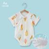Ropa de bebé de manga corta con espalda de malla, mono de verano fino para recién nacidos, mono triangular