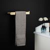 Porta-toallas de baño de acero inoxidable color oro rosa cepillado, Soporte para toallas de baño, Estante de almacenamiento para papel higiénico de baño, Empaque de esponja mejorado