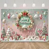 Tecido de Fundo de Natal Novo Transfronteiriço Decoração de Festa Tecido para Pendurar Reunião ao Ar Livre Tecido para Fotografia Tecido de Fundo de Natal Festivo