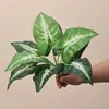 Hojas artificiales de Monstera y Alocasia para paisajismo de jardines, arreglos de plantas verdes para hoteles, centros comerciales y decoración del hogar, plantas en maceta