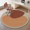 Alfombra Redonda, Terciopelo de Cristal, Moderna y Sencilla, Sala de Estar, Dormitorio, Cojín de Sofá, Felpudo de Mesita de Noche, Área Grande, Cobertura Total, Alfombrilla Antideslizante