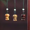 Muñeca Auspiciosa Fuwa Pequeña Colgante para Teléfono Móvil Colgante Creativo Accesorios Colgantes Llavero Regalo Artesanía de Talla en Madera