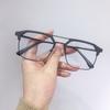 Nuevo espejo plano ultraligero y elegante con miopía, antiluz azul y gran ancho para hombre, se puede equipar con marco negro de doble haz de grado, venta al por mayor