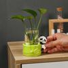 Novo Panda Vaso Hidropônico Ornamentos de Mesa Escritório Planta Aquática Estação de Flores Arranjo de Flores Decorações para Sala de Estar