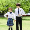 Uniforme de Escuela Secundaria Traje de Graduación Camisa Falda Campo de Pera Falda Plisada Uniforme jk Ropa para Actuación Coral