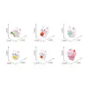 Figurita de gatito con impermeable y moño lindo, paisajismo de jardín, decoración DIY, accesorio colgante, adorno pequeño