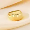 Tendencia de Personalidad Europea y Americana Sensación de Alta Gama Metal Pulido Grabable Anillo Exagerado Oro de 18K Hombres y Mujeres Anillo de Acero Inoxidable