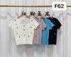 Verano Nuevo Punto Corto con Tachuelas Industria Pesada Diseño para Mujer Cuello Redondo Top Versátil Moda Lana Fábrica de Ropa para Mujer