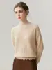 Suéter Nuevo de Cachemira Otoño e Invierno para Mujer Cuello Redondo Holgado Suave Pegajoso Jersey Versátil Trenzado Grueso Suéter Capa Base
