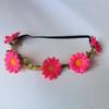 Diadema Floral para Mujeres y Niñas con Cinco Flores para Fotografía de Boda, Viajes, Vacaciones, Guirnalda de Playa, Girasol