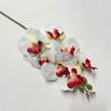 Pequeña Orquídea Mariposa Artificial de 7 Cabezas, Material de Flor Decorativa Estilo Europeo, Colores de Otoño, Flores Artificiales al por Mayor para Bodas y Hoteles