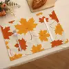 Mantel Amazon Temu Calabaza de Otoño Acción de Gracias Restaurante Cocina Tela de Lino Set de Acción de Gracias